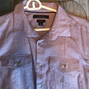 Marc Anthony purple shirt